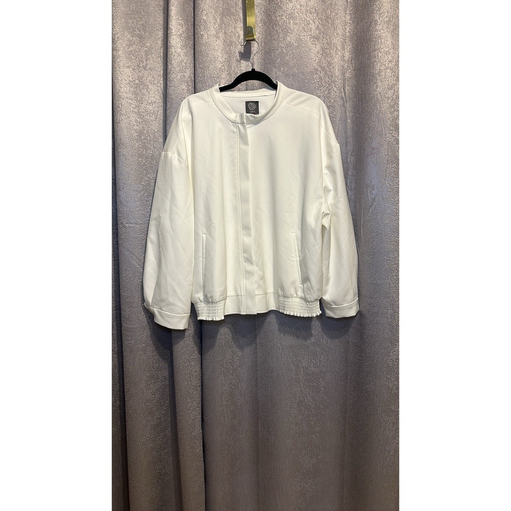 VINCE CAMUTO‎ Soho Stretch Twill Banded Collar LongSleeve Zip Bomber Jacket 2x - Picture 5 of 13